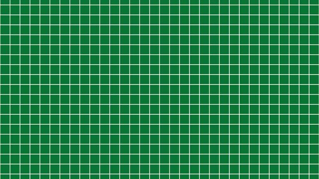 斜めにスクロールする白い罫線の緑の方眼紙 ループする4Kアニメーション背景