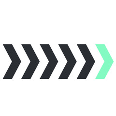 Directional arrow. motion indicator, vector illustration