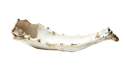 Naklejka premium Ancient animal bone fragment, archaeological find, museum exhibit, educational resource