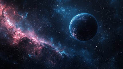 Cosmic Planet  Nebula  Galaxy  Space  Stars  Universe Background