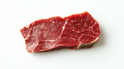 Obraz premium Juicy, tender slices of perfect roast beef isolated on white. Ideal for food ads, menus, and culinary content. High-quality, appetizing, and professionally shot