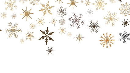 Sparkling Snowfall: Dynamic 3D Illustration of Falling Christmas Snowflakes