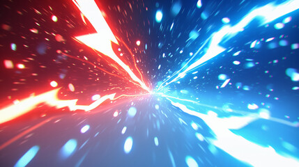 " 相対的な赤と青のエナジーのバックグラウンド "