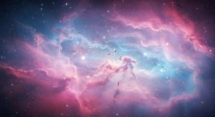 Fototapeta premium cosmic nebula, swirling clouds of pink and blue gas, stellar formation, celestial eye, deep space, ethereal glow, astronomical phenomenon, galactic core, cosmic dust, interstellar beauty, vibrant colo
