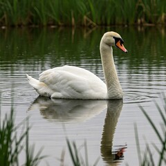 Fototapeta premium Swans are birds of the genus Cygnus within the family Anatidae. The swans' closest relatives include the geese and ducks.