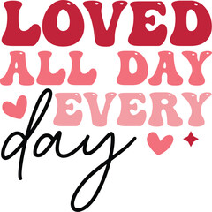 valentine retro svg design 