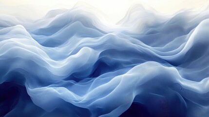 Obraz premium Abstract Blue Fabric Waves Texture