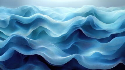 Obraz premium Abstract Blue Waves Texture Digital Art