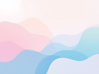 Soft Gradient Wave Layers Pastel Colors Abstract Background for Calm and Peaceful Feel Illustration