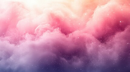 Obraz premium Dreamy Pastel Clouds and Stars Background