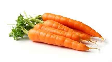 Fresh carrots Isolated on white background