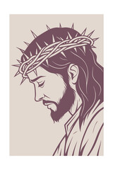 Jesus Christ crown of thorns vector