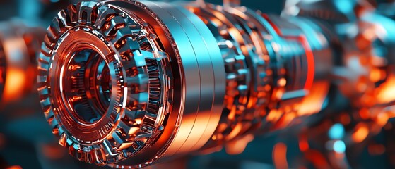 Close-up of Digital twin system visualization showing real-time data flow between physical factory machinery and its virtual replica