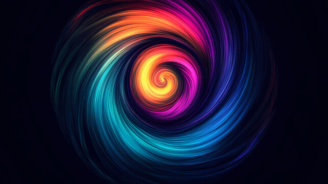 Vibrant Abstract Spiral Art