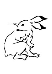 鳥獣戯画のウサギ