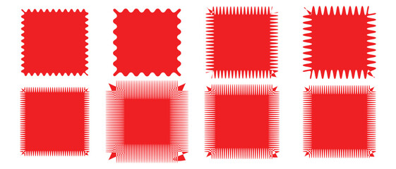 set of Sunburst sticker, price, label and badge and stamp icon, vector illustration.