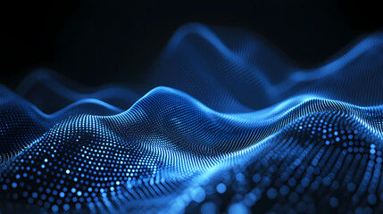 Abstract Blue Tech Art