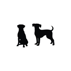 Canine Silhouette Set - Cute, Loyal, and Friendly Dog Breeds for Pet Projects