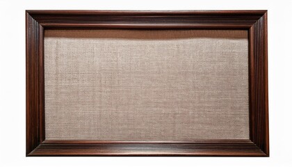 Isolated Dark Brown Wooden Picture Frame on White Background Timeless Elegance and Rustic Charm for Digital Art, Home Decor, or Design Inspiration