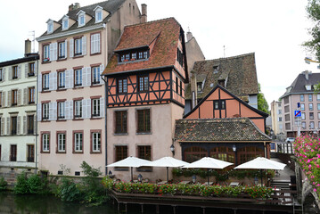  Fachwerkhäuser in La Petite Straßburg, Frankreich