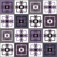 Seamless african vertical aztec pattern black purple white