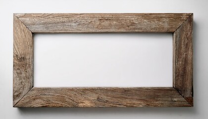 Antique Wooden Frame Mockup on White Background A Timeless Elegance with a Touch of Rustic Charm and 3D Artistic Allure