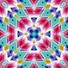 Seamless mandala kaleidoscope abstract pattern