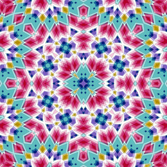 Seamless mandala kaleidoscope abstract pattern