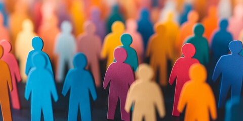 Diverse Crowd Figures, Social Inclusion Concept