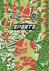 Modern Sports Jersey Abstract Design Soccer Basketball Football Sports Athletic Wear Trendy Colors Minimalist Style Geometric Pattern