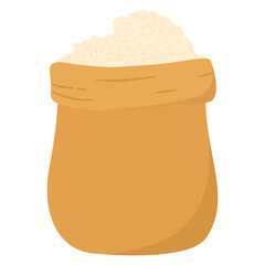 Sack of Rice Agriculture Product. Rice for Zakat Fitrah