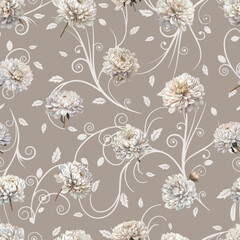 Lovely and Beautiful Spring Flowers Pattern for Fabric, Wallpaper, and More