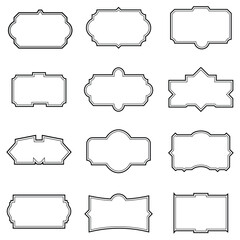 Obraz premium set of vintage frames for design Collection of retro labels vector