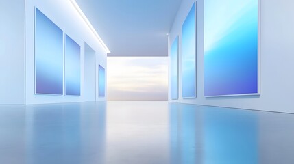 Captivating justice themed art gallery showcasing a collection of abstract paintings that address social concerns arranged in a sleek