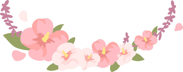 대한민국 상징 꽃 무궁화 화관 일러스트