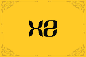 XZ Lowercase Letter Initial Logo Design Template Vector Illustration. Letter X and Z abstract luxury logo