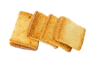 Sweet dry cake isolated on transparent background	