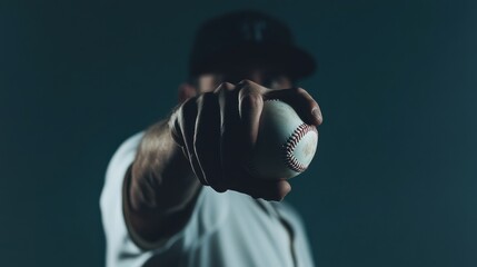 A baseball pitcher delivering a curveball in a high-pressure playoff game. Featuring strategy and finesse