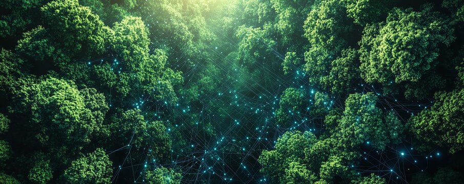 Digital sustainability in IT, futuristic ecofriendly technologies, renewable energy solutions for computing, green tech advancements, nature and digital harmony, highresolution, 8K