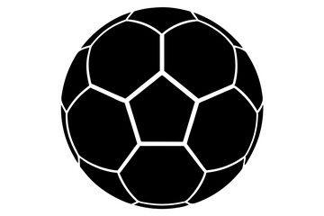 Obraz premium Soccer ball silhouette on white background
