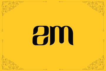 ZM Lowercase Letter Initial Logo Design Template Vector Illustration. Letter Z and M abstract luxury logo