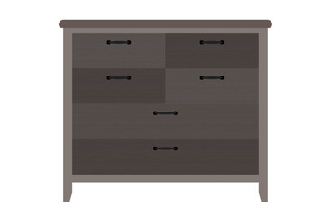 箪笥のベクターイラスト チェスト、洋タンス、ドレッサー、ビューロー