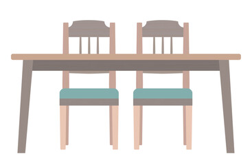 ダイニングセットのベクターイラスト