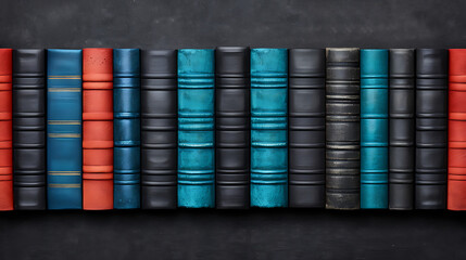 Colorful Antique Bookshelf Collection Display