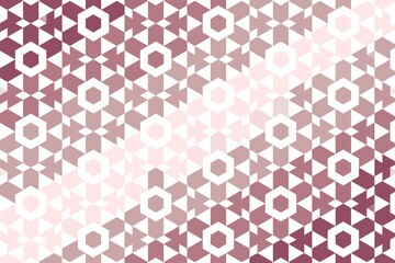 Abstract symmetric triangle and hexagon design in light pink with a balanced geometric pattern. Abstract background concept