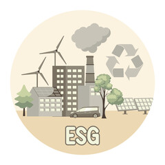 ESG concept, Environmental, Social and Governance.