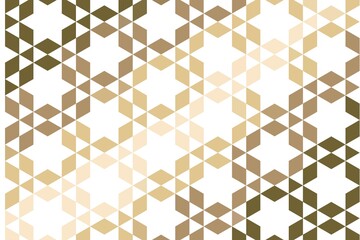 Geometric hexagonal pattern in brown and beige with a seamless and structured layout. Abstract background concept