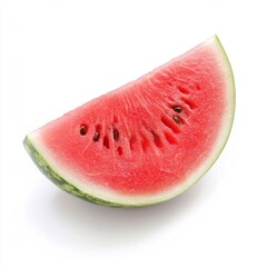 Fresh watermelon slice on white background