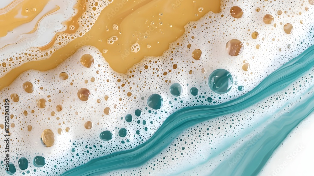Aufkleber captivating abstract masterpiece with ethereal textures and swirling vintage pigments a digital artw