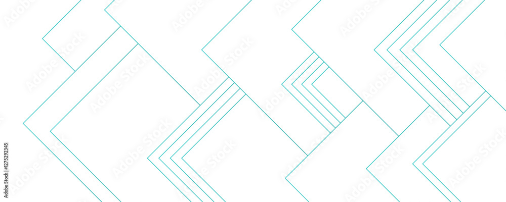 Poster Blue cyan minimal lines abstract futuristic tech background. Blue geometric lines tech design. Blue lines abstract technology geometric pattern. futuristic architecture Geometric triangle and squares 